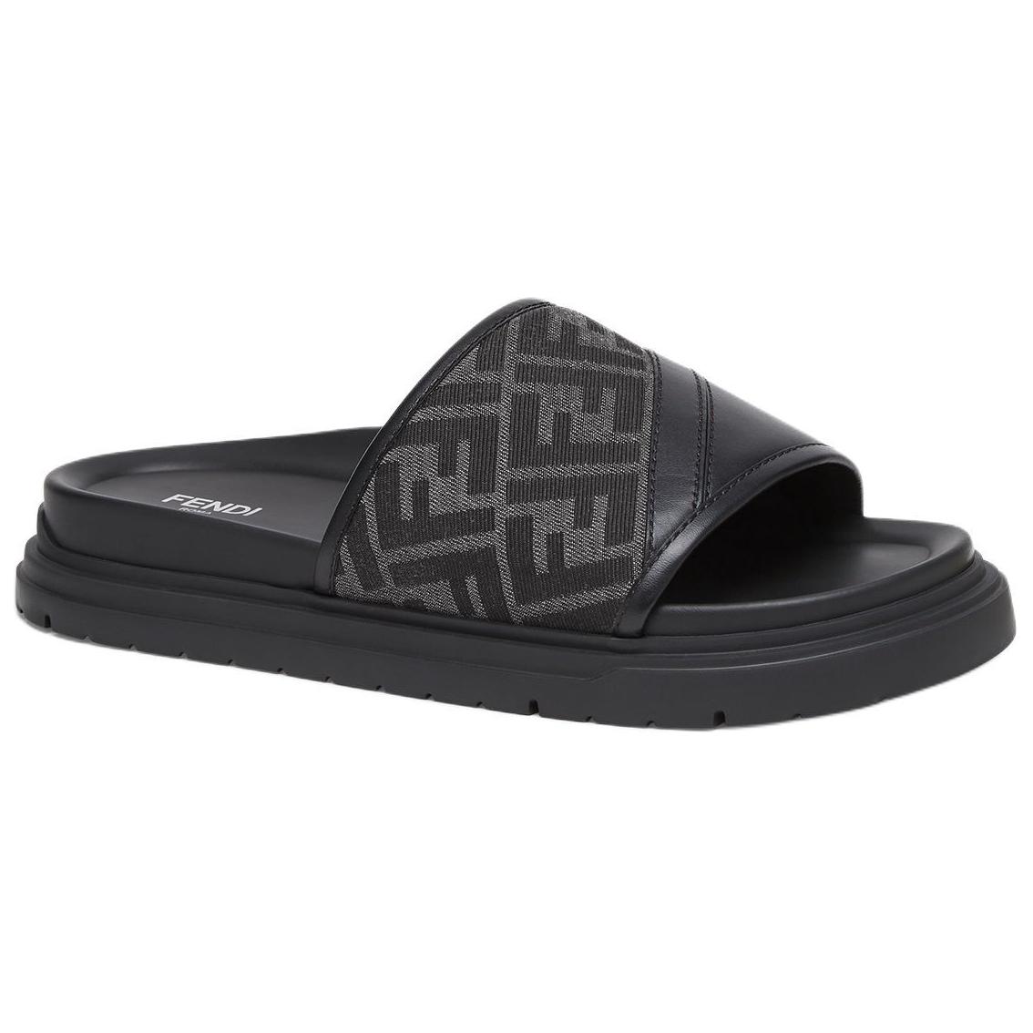 FENDI Slide Slippers Men's Black