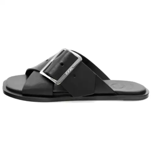LOEWE Petal Slide Slippers Women's Black