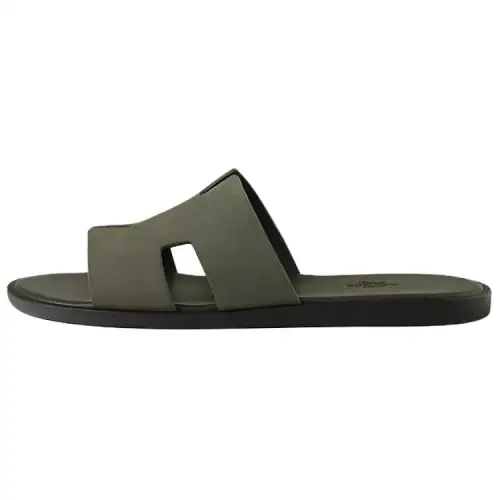 HERMES Izmir Slide Slippers 1.4cm Men's Green