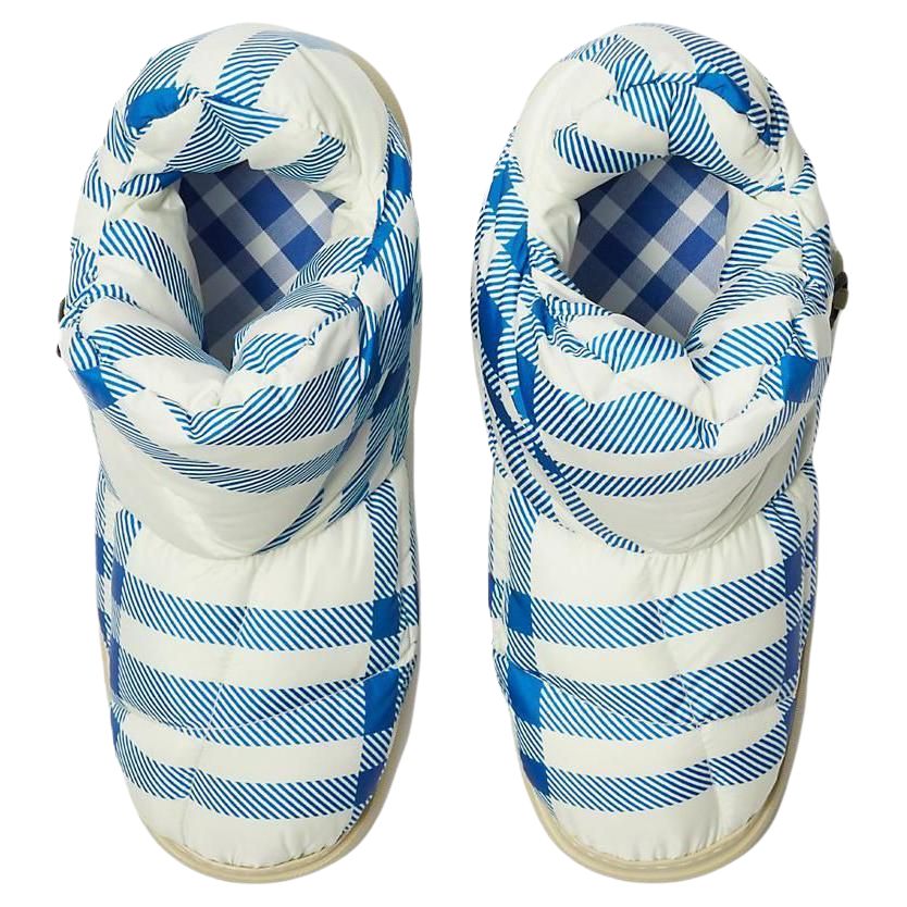 Burberry Checked Drawstring Padded Boots