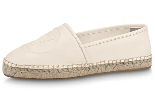 LOUIS VUITTON Starboard Flat Espadrille Shoes 'Beige With Logo' Women's