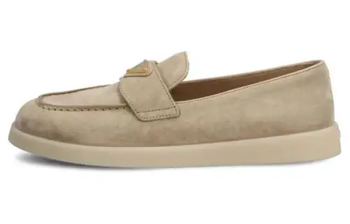 PRADA Suede Casual Shoes Women's Brown