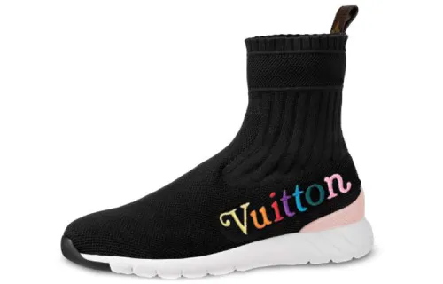 LOUIS VUITTON Lv Aftergame Vuitton High Top Sports Shoes Black Women's