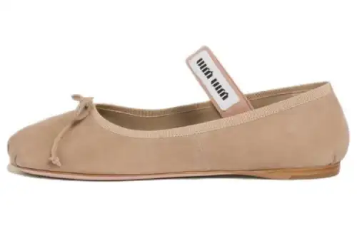 MIU MIU Suede Ballerina Shoes