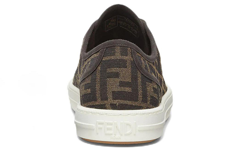 FENDI Logo Jacquard Lace Up Sneakers