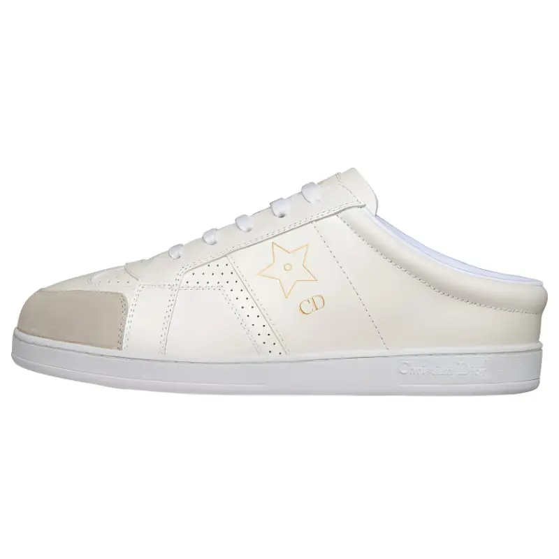 DIOR Star Closed Toe Slippers Women's White
