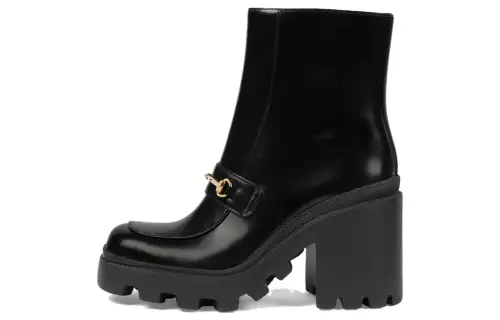 Gucci Wmns Horsebit Ankle Boot 'Black' Women's