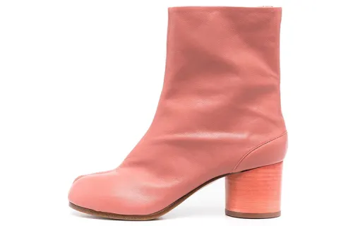 Maison Margiela Tabi Leather Fashion Ankle Boots Women's Pink