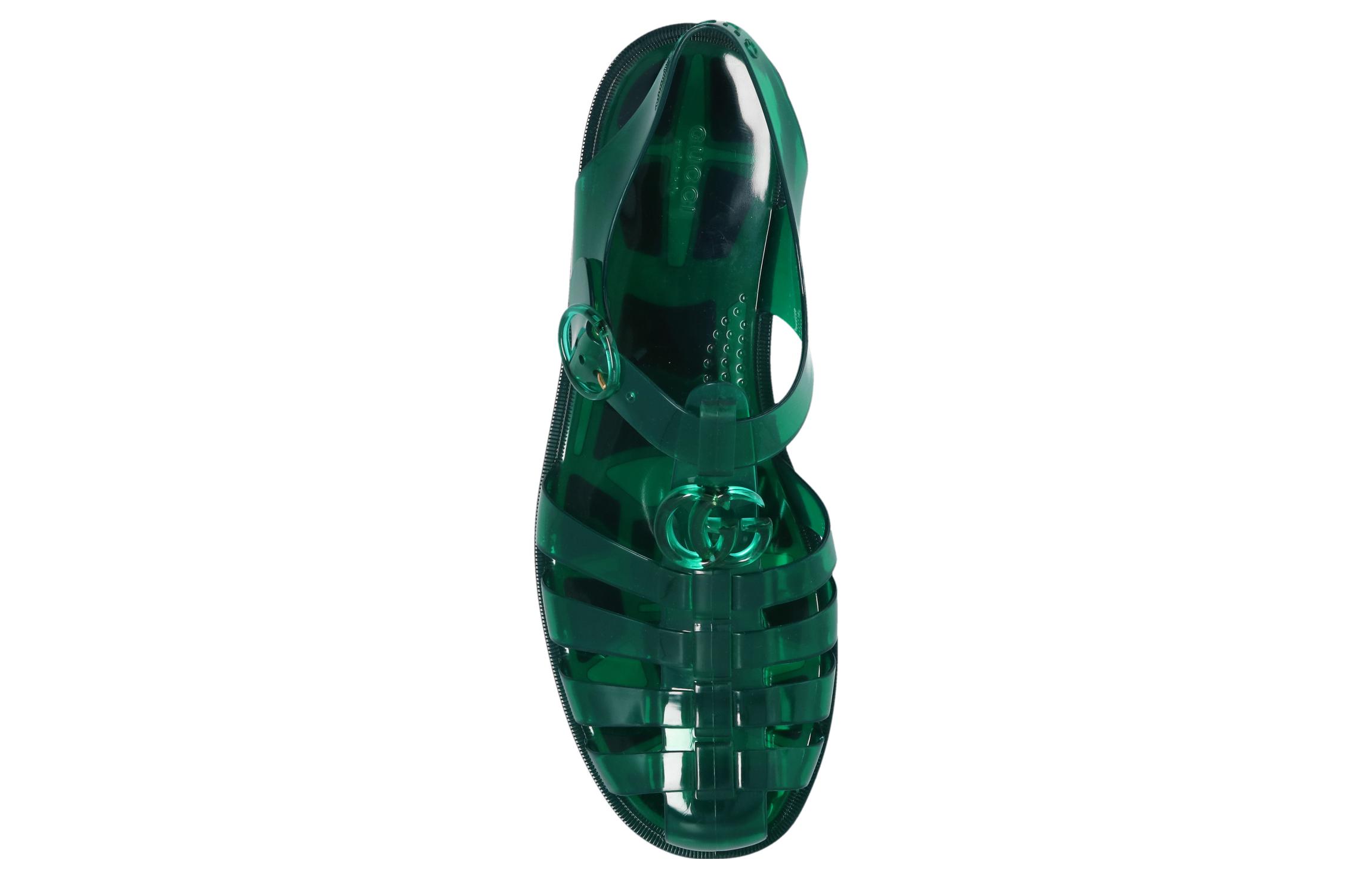 GUCCI Double GG Sandal Green Black