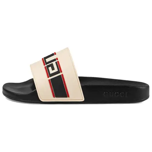 Gucci Stripe Rubber Slide 'Ecru'