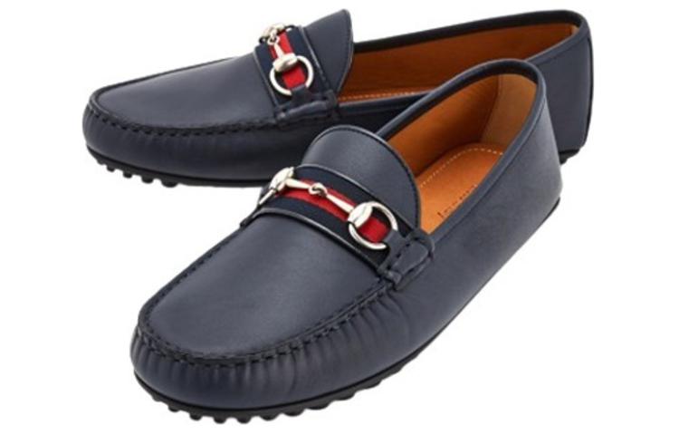 GUCCI Loafer 'Web Leather' Men's