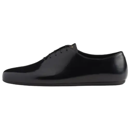 PRADA Leather Casual Shoes Men's Black