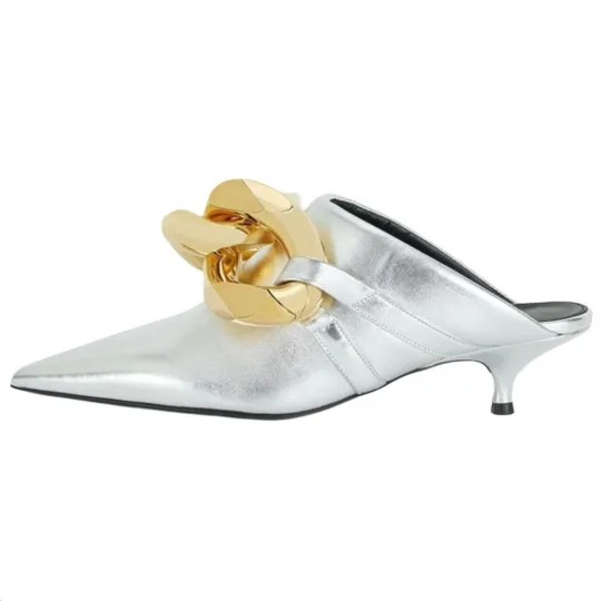JW Anderson Closed Toe Slippers Women's Silver