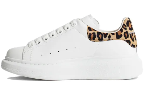 Alexander McQueen Oversized Sneaker 'White Leopard Suede' Women's