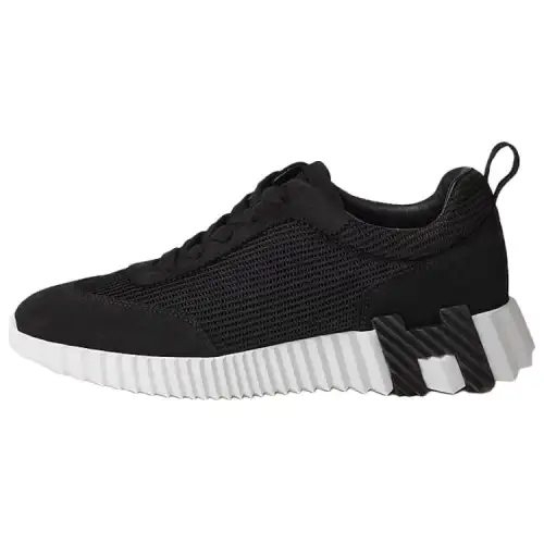HERMES Bouncing Low top Casual Shoes 4cm Women's Black