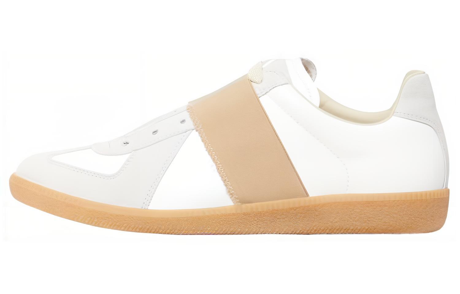 Мужские кеды Maison Margiela (бело-коричневые)