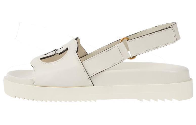 Женские сандалии Gucci Interlocking (белые)