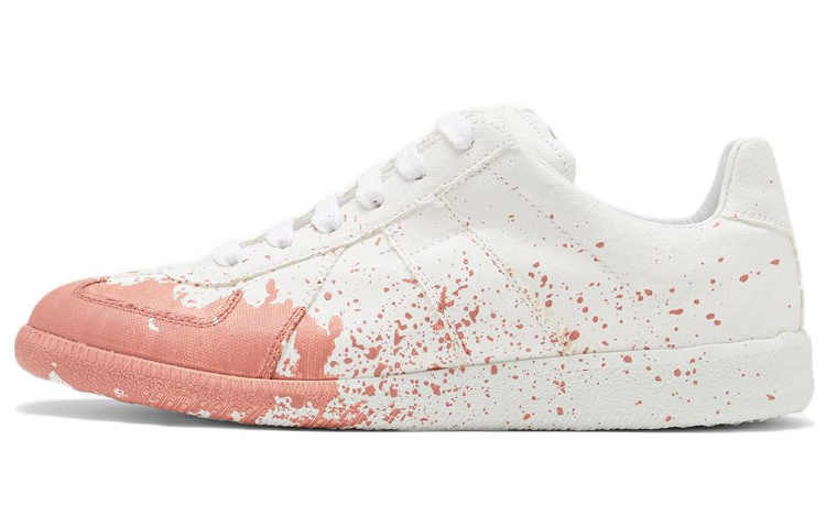Женские кеды Maison Margiela Replica (бело-оранжевые)