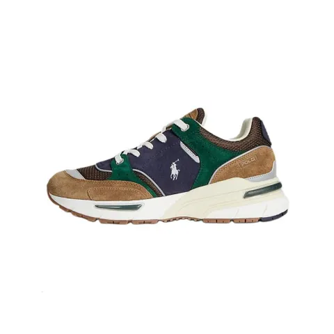 Polo Ralph Lauren Trackster 250 Leather, Suede Low top Casual Shoes Men's Brown