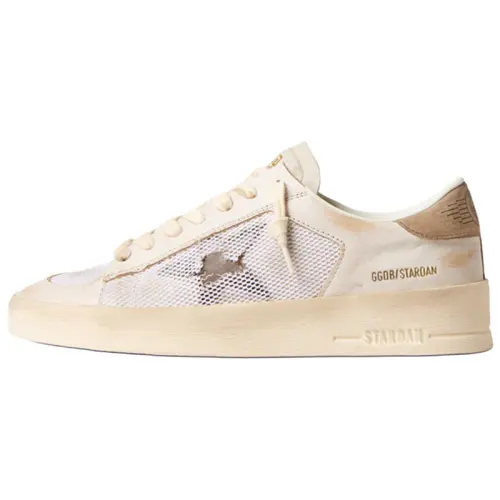 Golden Goose Stardan Under Net Leather Low top Skateboard Shoes Men's Beige Gray