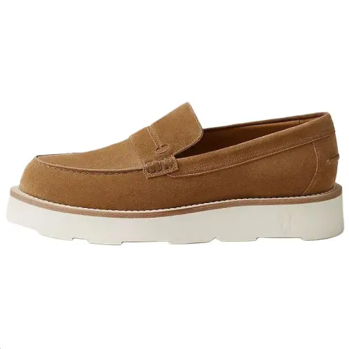 HERMES Chris Calfskin Casual Shoes 4cm Men's Brown