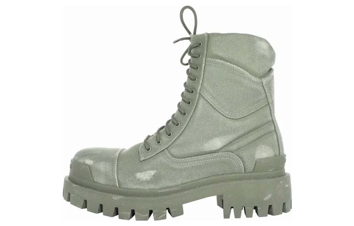 Balenciaga Combat Strike Boots 'Washed Green Cotton'