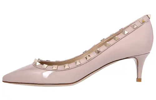 Valentino Rockstud Slim Heel High Heels 5.5cm Women's Nude Pink