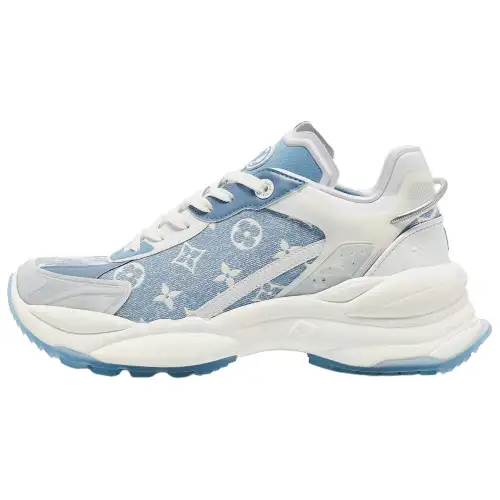 LOUIS VUITTON Run 55 Sneakers 'Blue Denim Monogram' Women's