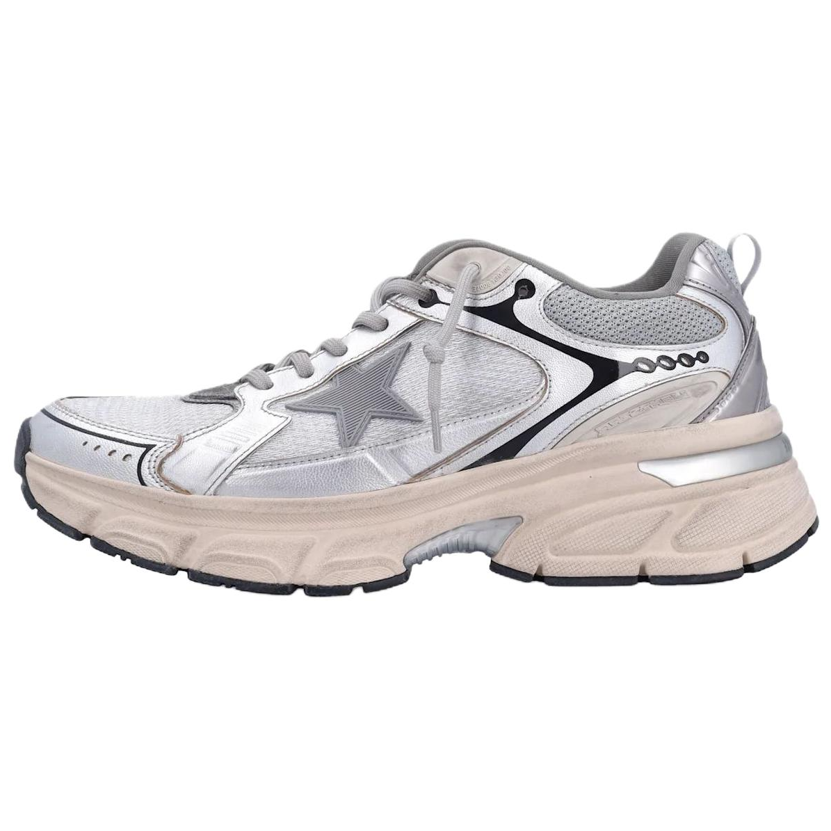Мужские кроссовки Golden Goose Lightstar (серебристые)