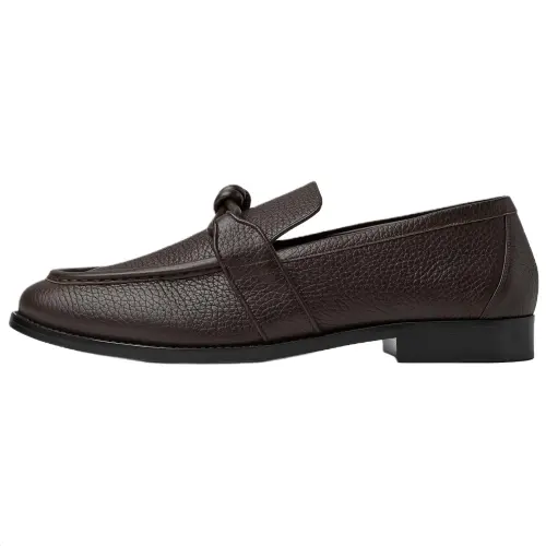 Bottega Veneta Astaire Calfskin Casual Shoes Men's Brown