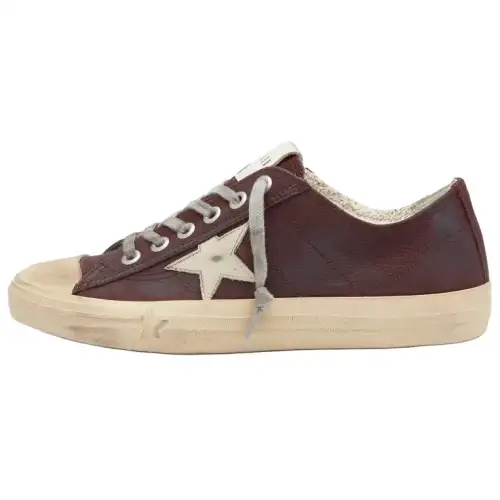 Golden Goose V Star 2 Leather Low top Skateboard Shoes Women's Red
