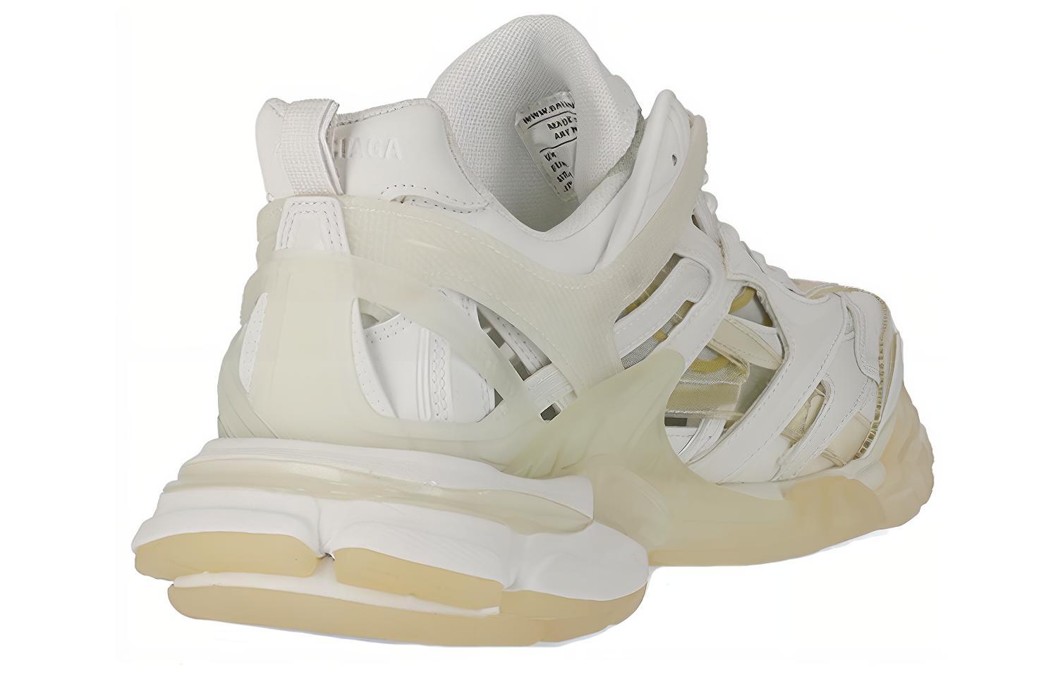 Мужские кроссовки Balenciaga Track 2.0 (белые с эффектом потертости) — фото 4