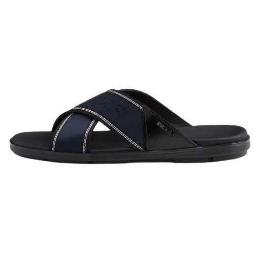PRADA Slide Slippers Men's Navy Blue