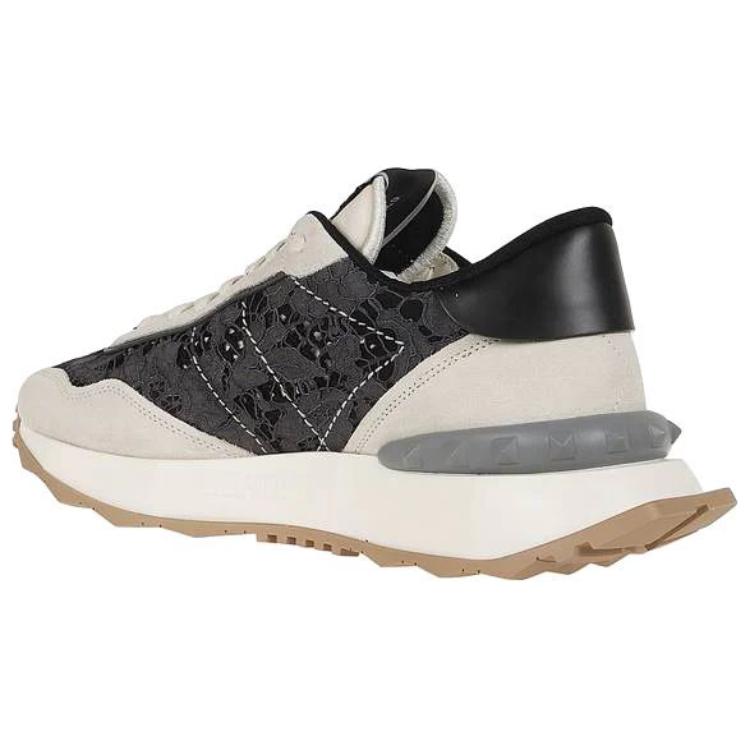 Женские кроссовки Valentino Lacerunner (черно-белые) — фото 4