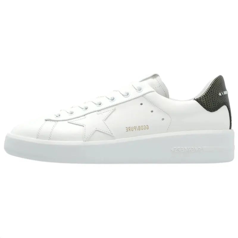 Golden Goose Purestar Leather Low top Skateboard Shoes Men's White