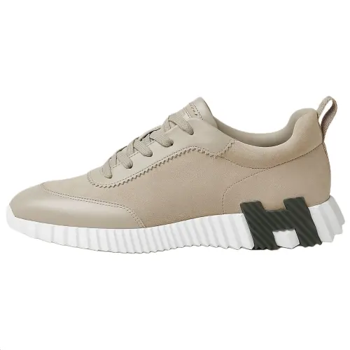HERMES Bouncing Low top Casual Shoes Men's Taupe
