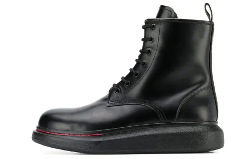 Alexander McQueen Ankle Leather Boot 'Black'