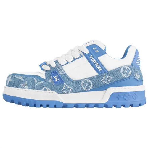 LOUIS VUITTON Trainer Maxi Low top Skateboard Shoes Women's Blue