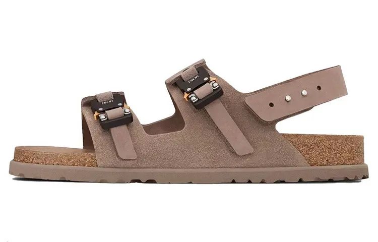 DIOR By Birkenstock Milano Sandal Brown Nubuck Calfskin