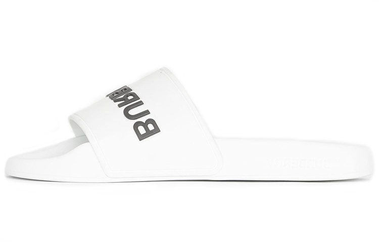 Женские шлепанцы Burberry Burberry Kingdom Motif Slides (белые)