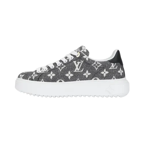 LOUIS VUITTON Time Out Sneakers 'Grey Denim Monogram' Women's