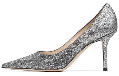Jimmy Choo LOVE Slim Heel High Heels Women's Silver