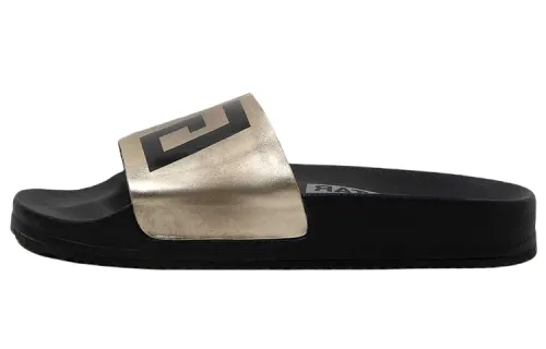 Golden Goose Poolstars Rubber Logo Stylish Sandal Women's Black Gold