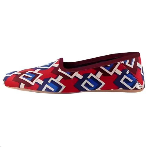GUCCI Graphic Print Slippers Red Women's