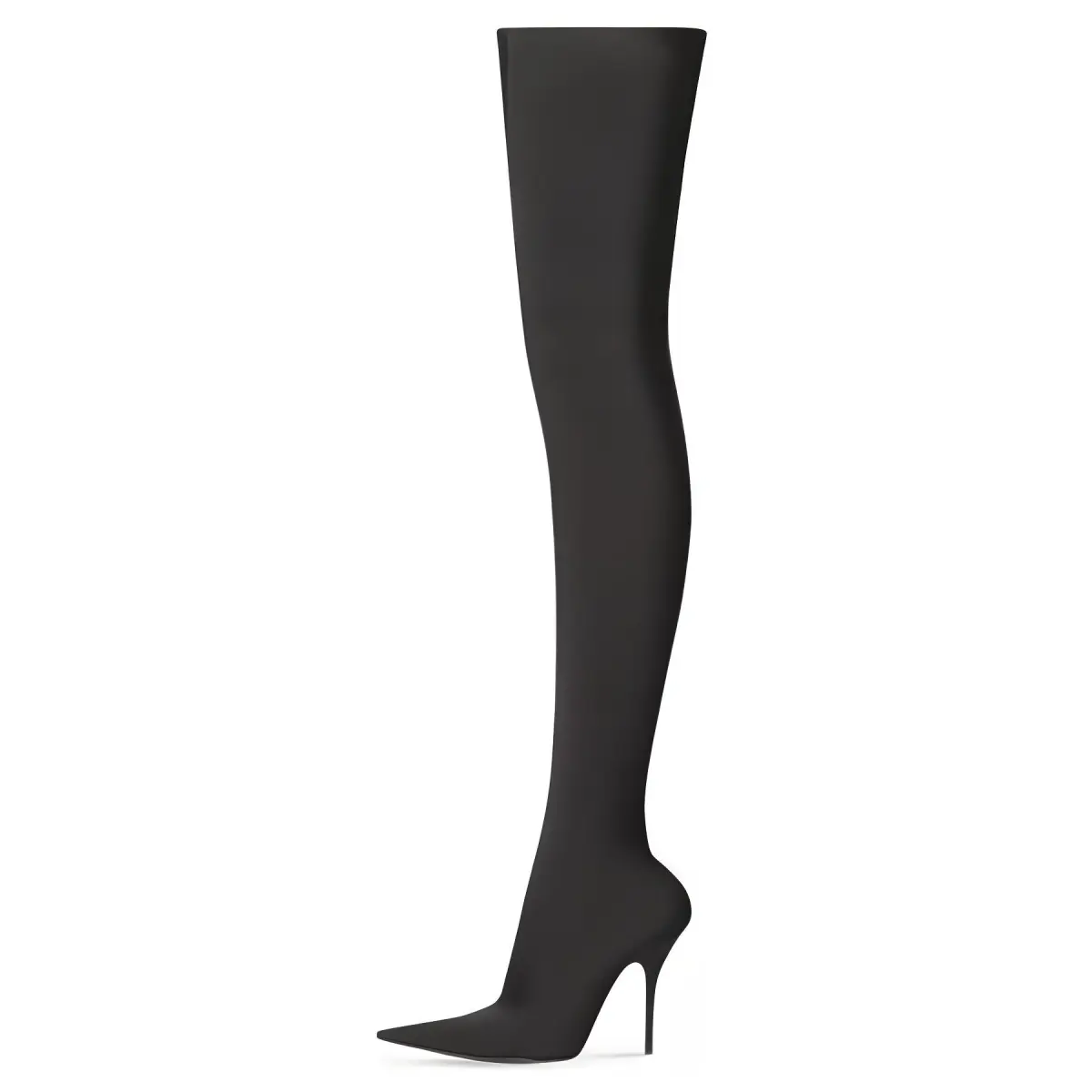 Balenciaga Knife 110mm Over The Knee Boots 'Black Matte Spandex' Women's