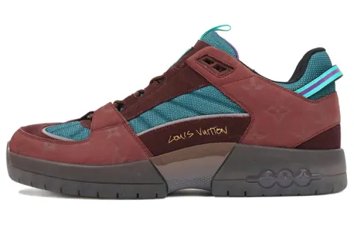 LOUIS VUITTON A View Leather Abrasion Resistant Low top Casual Shoes Men's Red Blue