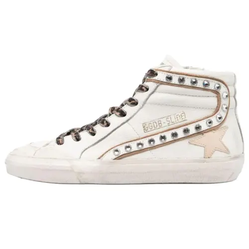 Golden Goose Slide Crystal-embellished Hi-top Sneakers