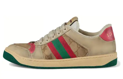 Gucci Wmns Screener 'Distressed Pink Green' Women's
