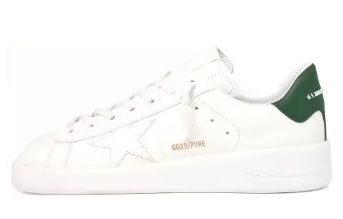 Golden Goose Purestar Stylish Skateboarding Shoes Men's White Green