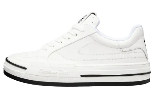 DIOR D Freeway Calfskin Low top Stylish Skateboarding Shoes Women's White